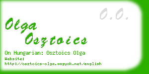 olga osztoics business card